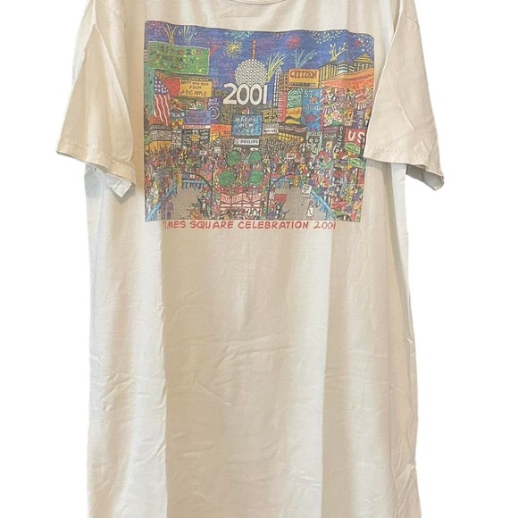 Vintage Y2K Times Square New York Celebration 2001 Sleeper Shirt Adult OSFA - Picture 1 of 4